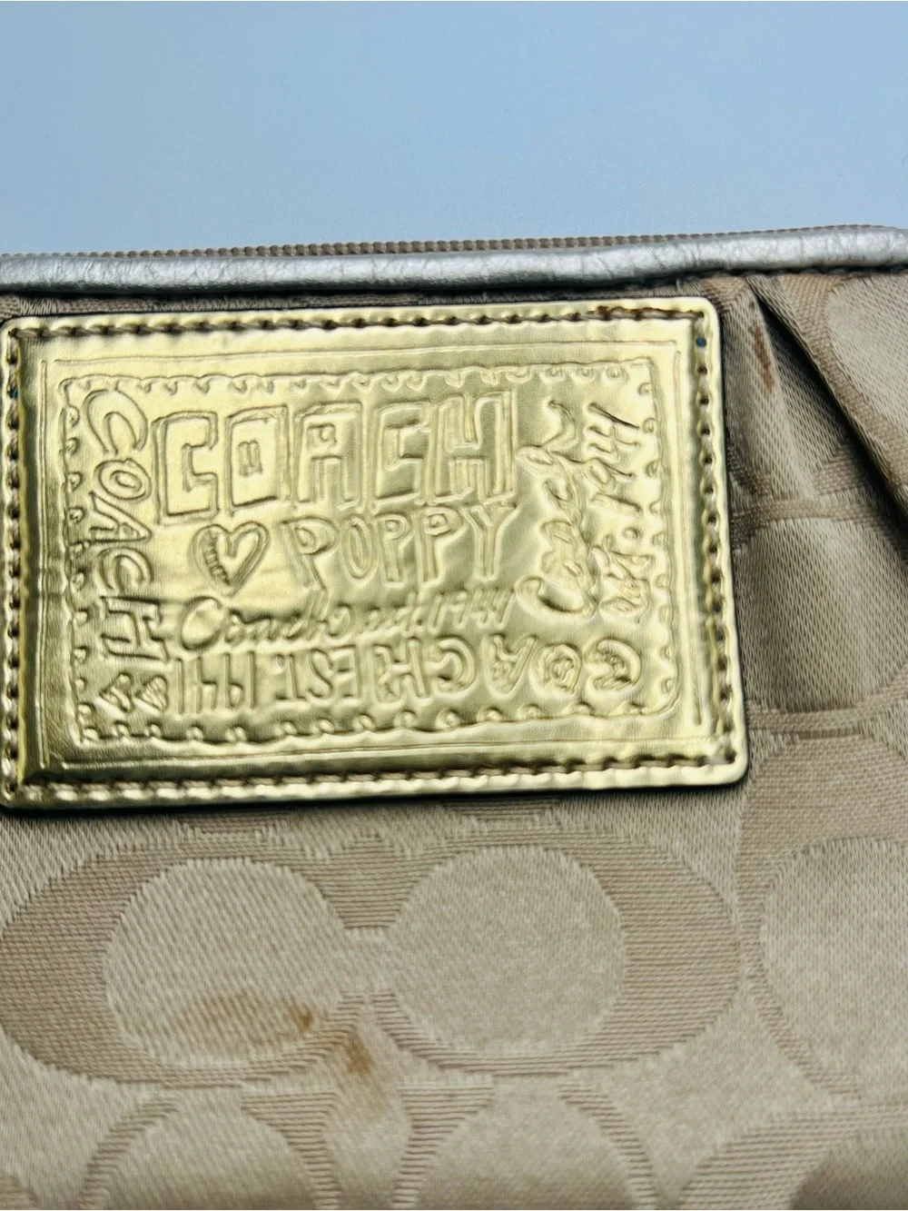 Coach Poppy Signature Wristlet